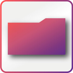 pink folder icon on a transparent background