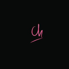 ch initial handwritten logo for identity