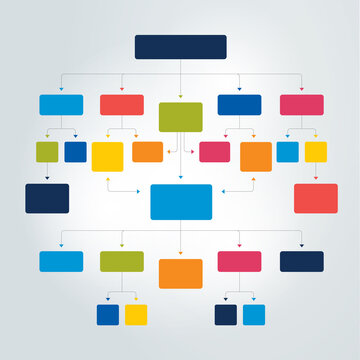 Flowchart scheme. Big algorithm infographic.