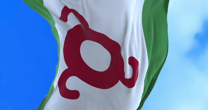 Seamless loop of Ingushetian flag.