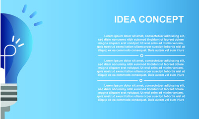 Big Bulb Idea. Concept of Innovation, Brainstorming, Creativity. Website Landing page. Illustration.
