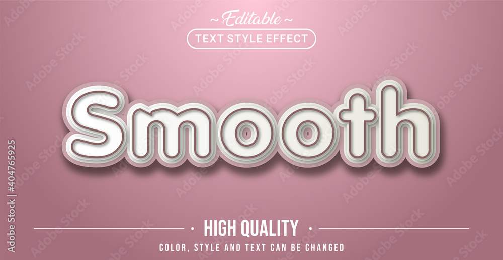 Poster Editable text style effect - Smooth text style theme.