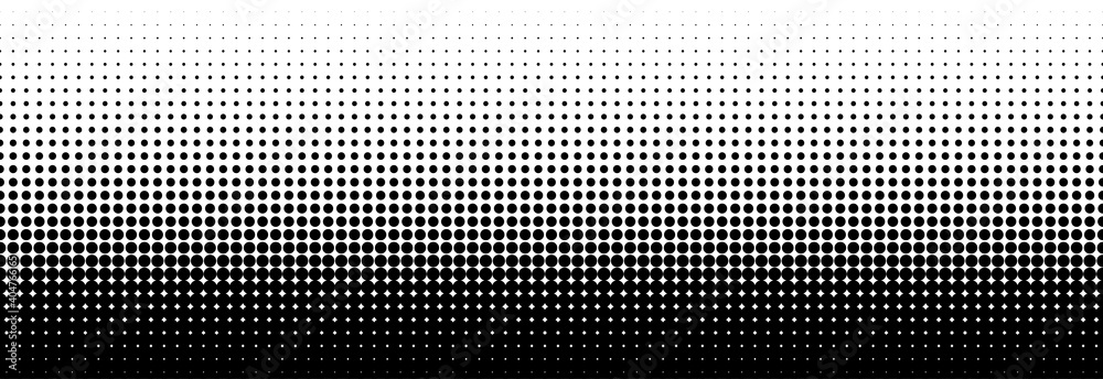 Poster halftone. seamless pattern. abstract dotted background. texture of black dots. monochrome gradient b