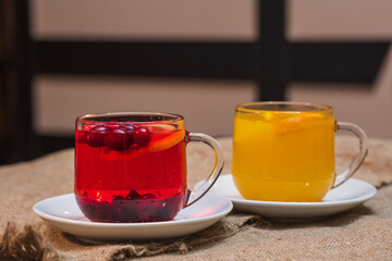 Delicious and healthy freshly prepared teas from berries and sea buckthorn