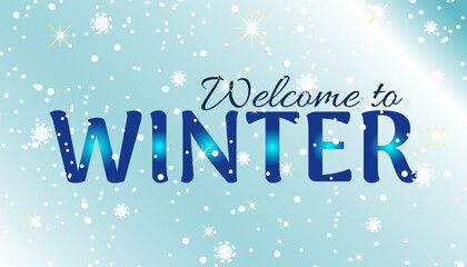 Cute winter landscape. welcome to Winter banner. Winter walk. Lovely houses in a snowy valley. Horizontal seamless landscape.