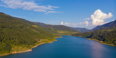 Naklejka na ściany i meble Mountain lake Zavojsko jezero, in summer, Pirot, Serbia