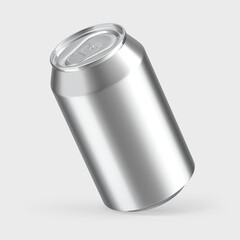 3D rendering, 3D illustration Aluminium beer or soda pack mock up