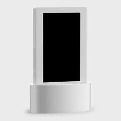 3D rendering, 3D illustration Blank Mock up Banner Stand Media Display Signage Indoor
