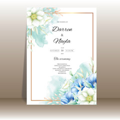 Wedding invitation card template set