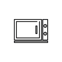 Microwave icon from appliances set. Vector isolated illustration.