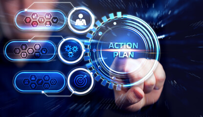 Business, Technology, Internet and network concept. Concept meaning proposed strategy or course of...