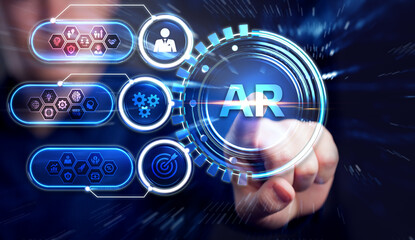Ar, augmented reality icon. Business, Technology, Internet and network concept.
