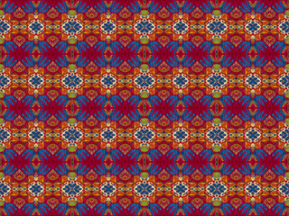 Colorful African fabric – Seamless and textured pattern, cotton, photo