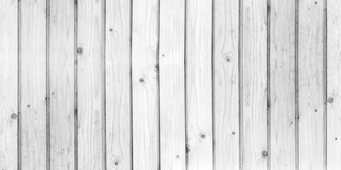 Fototapeta na wymiar Panorama natural interior Old white wood wall panel pattern. White wooden plank texture for background.