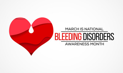 Vector illustration on the theme of Bleeding Disorders awareness month observed each year during March across United States.