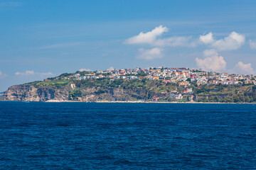 Naklejka na ściany i meble イタリア　船から見えるプローチダ島 