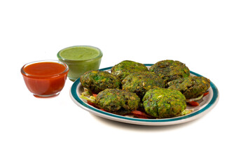 Hara Bhara Kabab or Kebab is Indian Vegetarian Snack Served With Chutney