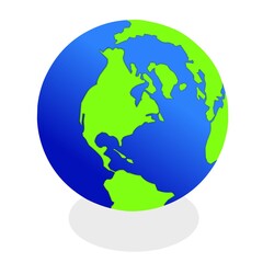 globe, with black shadow under it, icon, logo, symbol, vector	
