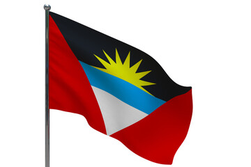 Antigua and Barbuda flag on pole icon