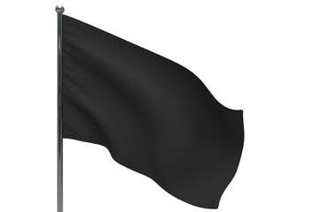 Black flag on pole icon