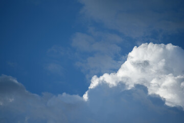 Blue sky with white clouds