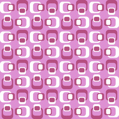 Flat Abstract Seamless Pattern In Retro Style To Decorate Any Surfaces.