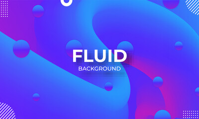 Fluid background with 3d shape