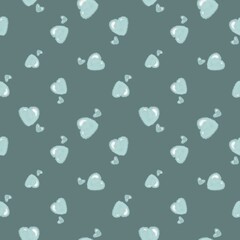 Naklejka na ściany i meble seamless pattern with hearts. monochrome design for textile, fabric, wallpaper and packaging 