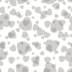 seamless pattern with hearts. Design for packaging, wallpaper, textile, fabric. Love, romantic, Valentines Day 