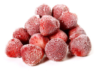 Gefrorene Erdbeeren - Freigestellt