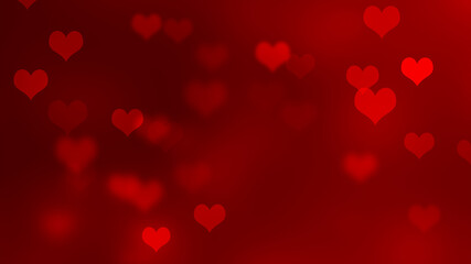 abstract valentine background with bokeh and Hearts	
