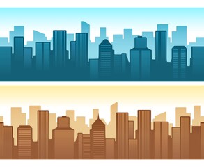 Obraz premium Buildings flat cityscape