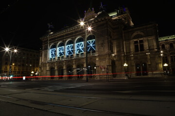 The beautiful city of Vienna during night