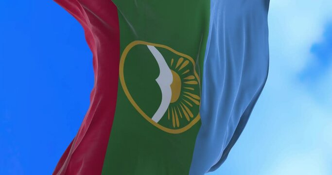 Seamless loop of Karachay Cherkessian flag.