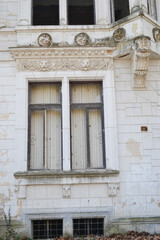 Abandoned castle of the Spitzer family in the Vojvodina town of Beocin near Novi Sad, Serbia. 