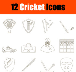 Cricket Icon Set