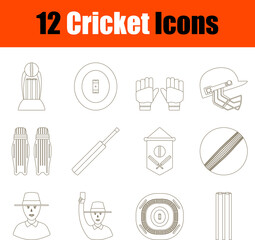 Cricket Icon Set