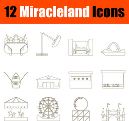 Fototapeta na wymiar Miracleland Icon Set