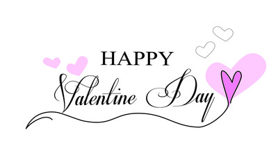 Happy Valentines day typography. Vector illustration design.