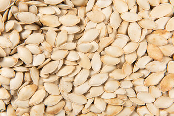 close up of pumpkin seeds background