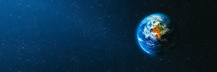 Fototapeta na wymiar View of the earth from the moon. Elements of this image furnished by NASA