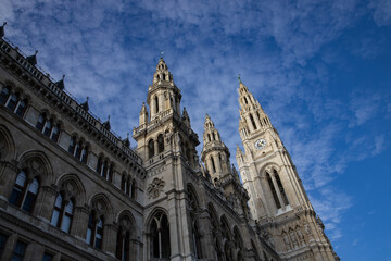 Fototapeta na wymiar Das Rathaus in Wien, Österreich