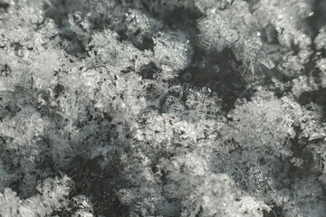Makro Aufnahme von Schnee