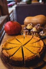 Homemade Delicious Pumpkin Pie made for Thanksgiving