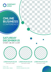 Online business flyer template design