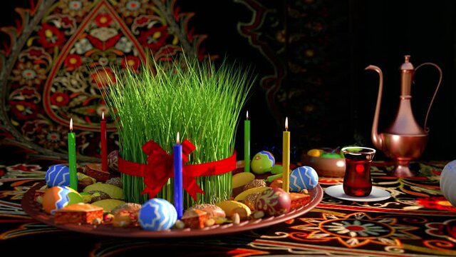 Novruz Holiday background 4k 