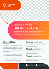 Business Flyer vector template. Brochure design in A4