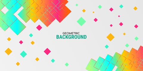 Abstract background with colorful gradient geometric shapes. It is suitable for posters, banners, websites, etc. Vector illustration
