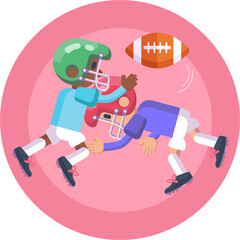 American Football Icons Set. Cup Winner, Football Championship, Stadium. Editable.