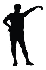 Fototapeta na wymiar Young man who is gay silhouette vector, Homosexual concept.